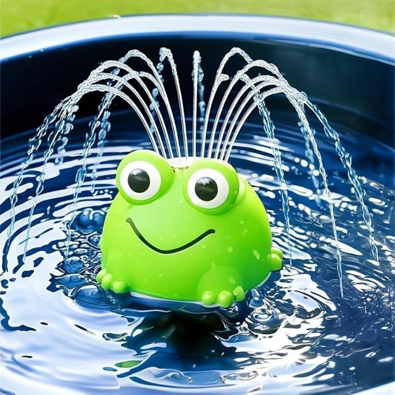 Flashing Frog Automatic Spray Light Up Bath Toy Engaging Water Toy for 1-3 Year Olds Bathtub Kiddie Pool