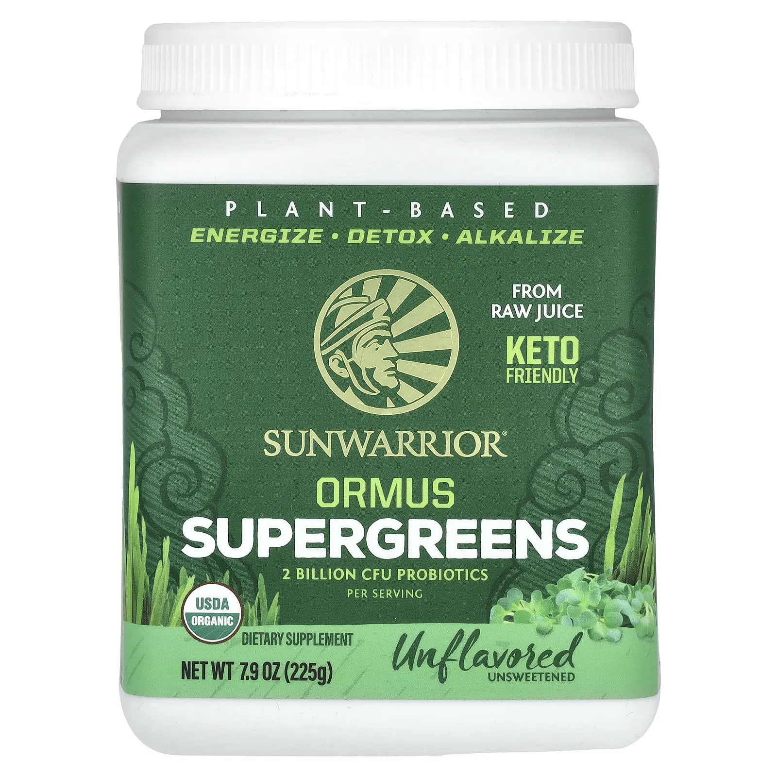 Sunwarrior Ormus Supergreens, Unflavored , 7.9 oz (225 g)