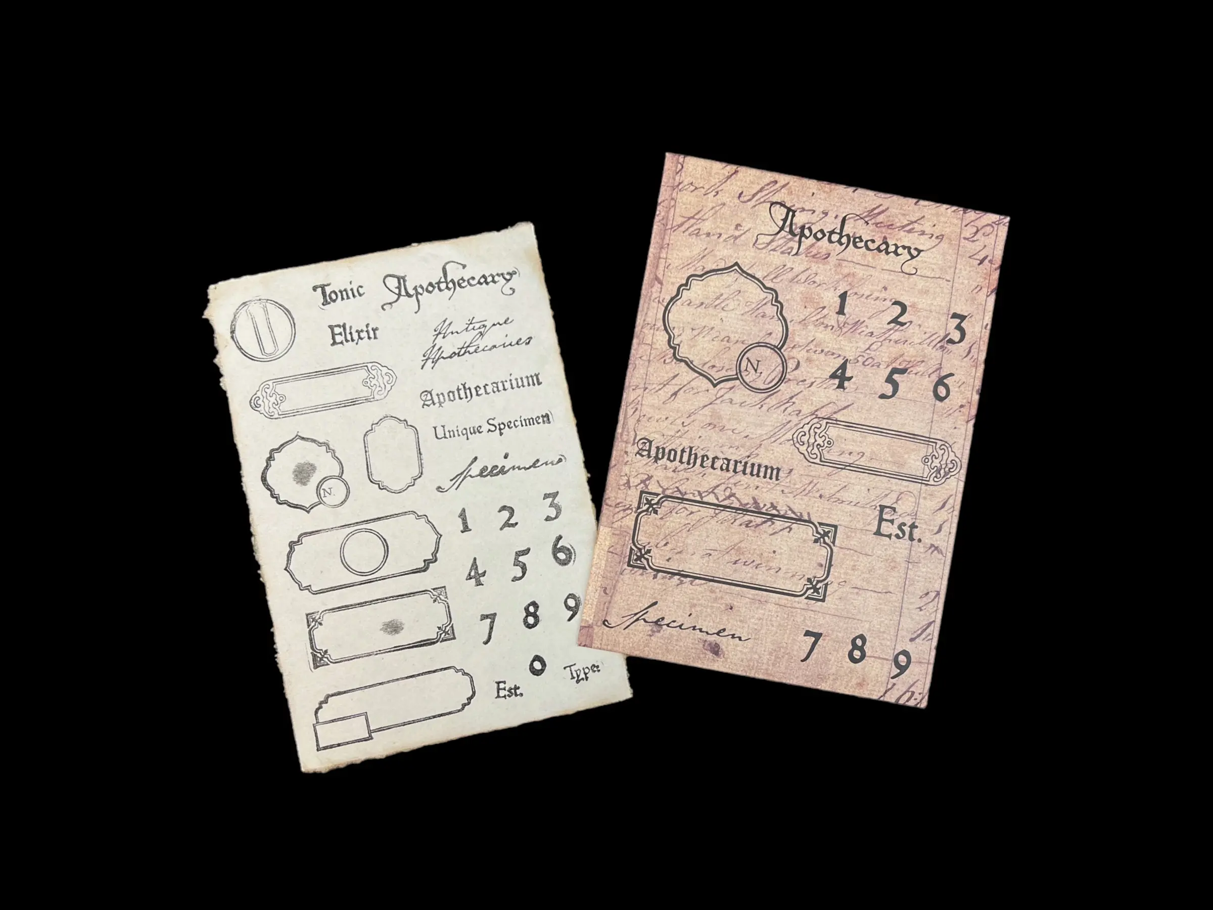 Apothecary Labels Clear Stamp