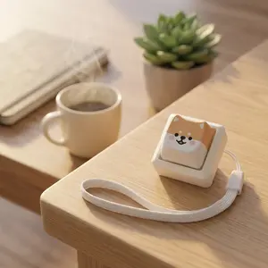 Keycap Sublimation Keycap 3D Printing Base Decompression Keys Small Mechanical Keyboard Removable Keycap Cute Puppy