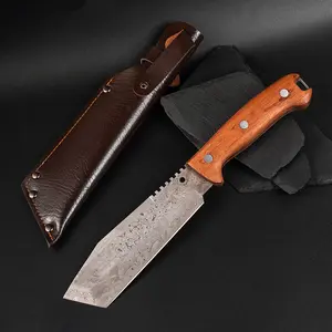 EDC high hardness handmade outdoor chopping wood chopping knife forging Longquan special chopping bone knife with sharp open path straight knife chopping bamboo handmade knife