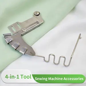 All-Steel Four-In-One Sewing Edge Roller, Multi-Function Webbing Tool, Ideal for Home Sewing Machines, Professional Garment Accessories, Sewing Supplies Crafts