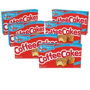 Drake's Coffee Cakes, 6 boxes, 48 Individually Wrapped Breakfast Pastries, Cinnamon