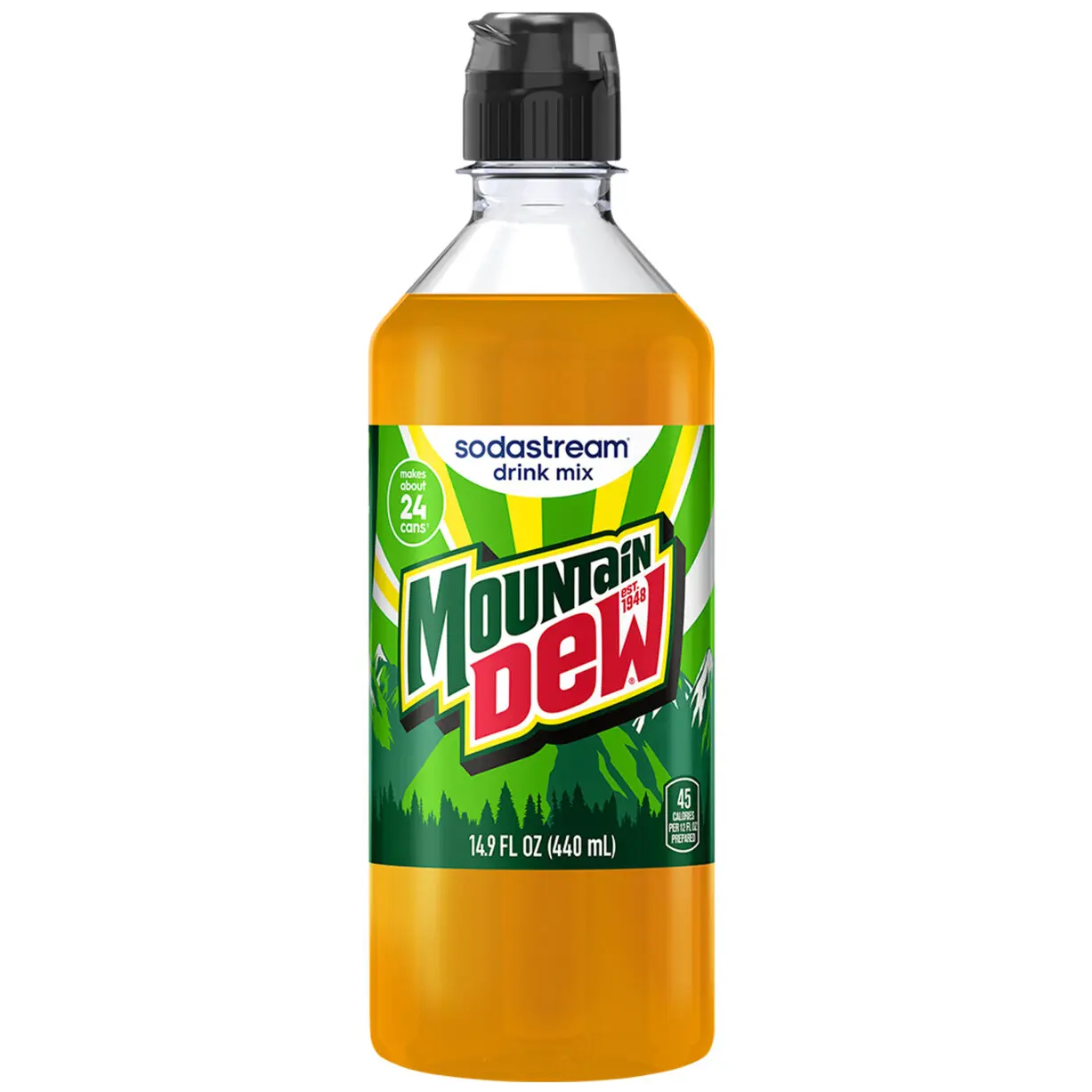 Sodastream Mountain Dew Flavor Syrup Singles