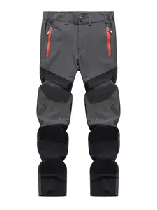 Men's Colorblock Quick Drying Pants, Regular Fit Casual Slant Pocket Comfy Breathable Trousers for Outdoor Activities, Men's Bottoms for All Seasons, Menswear