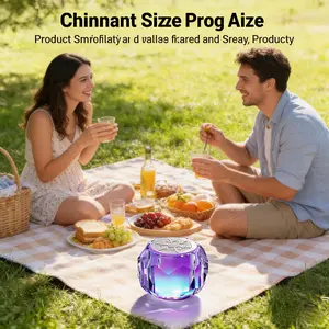 Stained Glass Bluetooth Speaker with LED Lights|   Waterproof Wireless Speaker for Bedroom, Desk & Outdoor Camping  Gifts suitable for men, women, and children