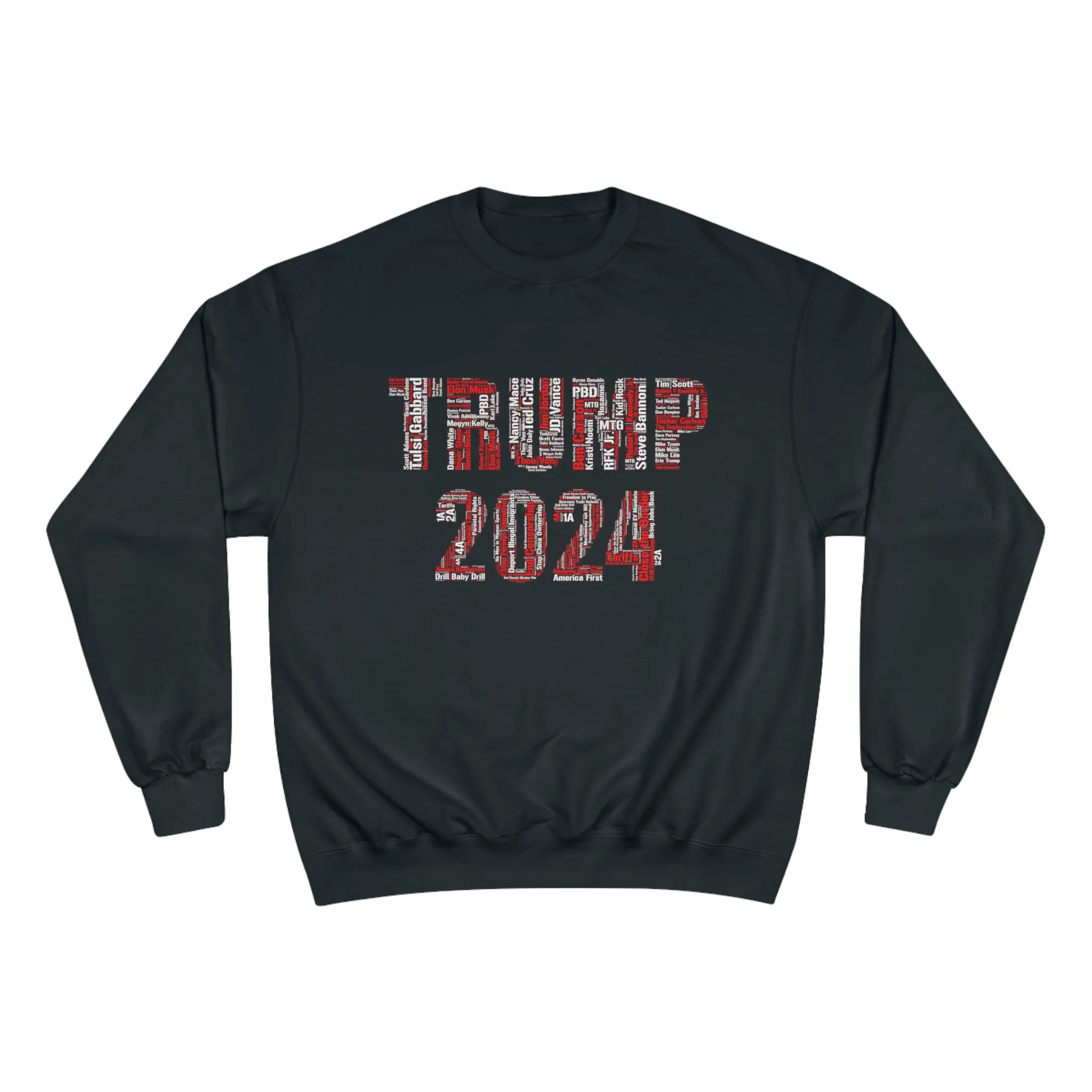 Trump 2024 Champion Sweatshirt, Political Crewneck with Allies, MAGA Agenda, Conservative Apparel, Republican Supporter Gift