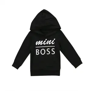 Toddler Baby Boy Girl Fall Winter Hooded Clothes Unisex Pullover Hoodie Tops Letter Printed Long Sleeve Sweatshirt