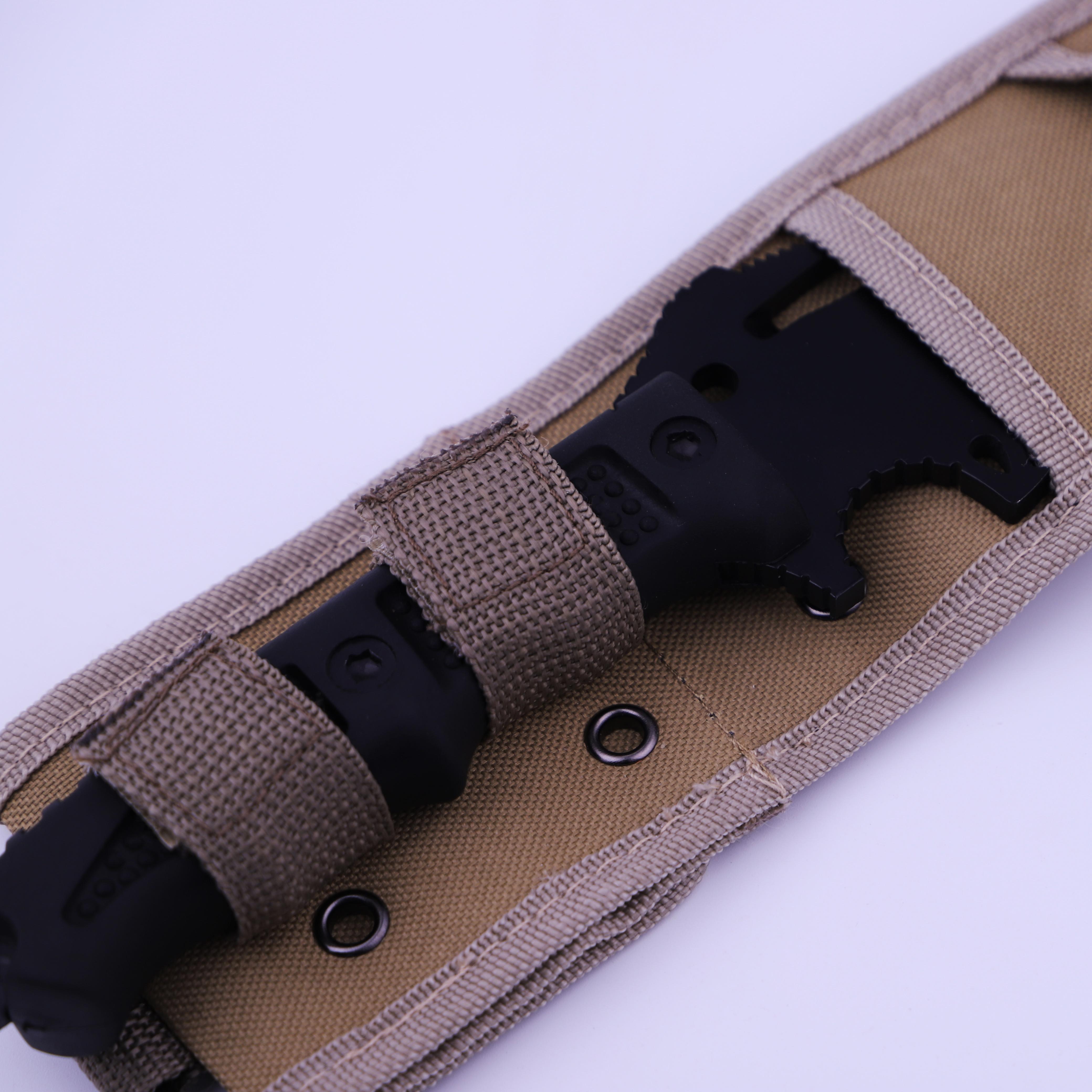 Multi-functional Camping Knife, Ergonomic Black Non-slip Handle, with Nylon Sheath, Suitable for Family and Outdoor Camping, Thanksgiving, Christmas, Valentine's Day Gift!