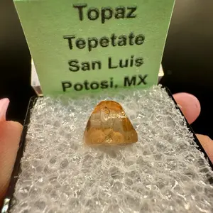 Natural Imperial Topaz Crystal from Tepetate San Luis Potosí Mexico Collector Mineral