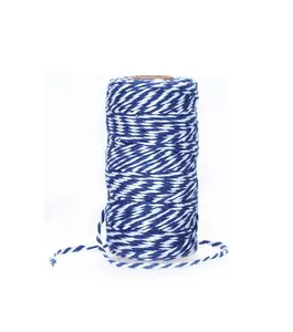 Blue and White Twine String, 328 Feet Christmas Bakers Twine String, 2MM Heavy Duty Packing String for DIY Crafts, Christmas Decoration, Gift Wrapping, Craft Wrapping