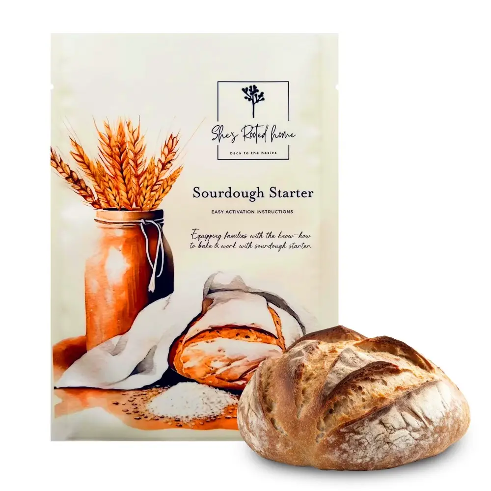 Shes Rooted Home Dehydrated Sourdough Starter Culture | Fresh Sourdough Bread | Perfect for Pizza, Pancakes, Focaccia | Beginner Friendly