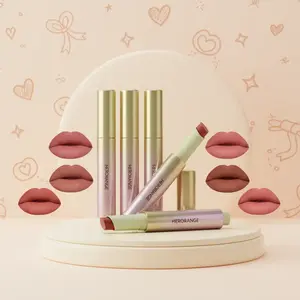 6-Color Velvet Mist Matte Lip Crayon Set, Twist-Up No Break Non-Drying High Pigment Long Lasting for All Skin Tones【1】