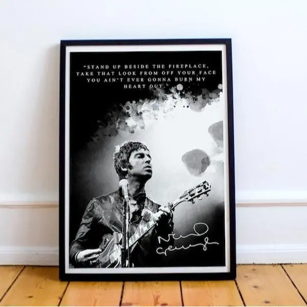 Noel Gallagher Inspired Print, Noel Gallagher Oasis Poster
