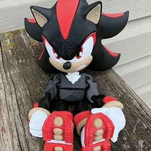 3d Printed Flexi Black & Red Hedgehog (3D Printed, Articulating, Decor)