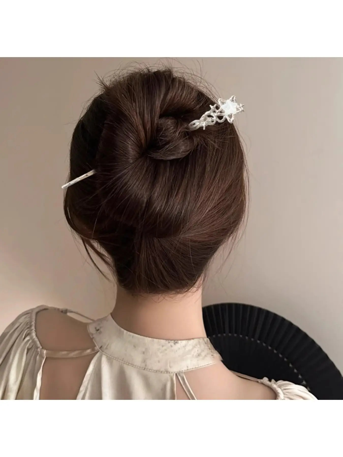 Moonstone Star Hairpin, Women's New Chinese Style Modern Minimalist Moon Hairpin, High-end Hair Sticks, Stylish Hair Accessory, Hair Clip, Hair Pin Set, Fashion Hair Accessories