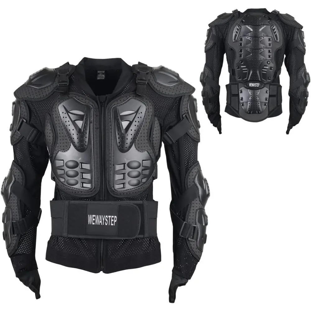 Men's Motorcycle Chest Protector & Full Body Armor Jacket, Mesh Dirtbike Gear with Removable Spine Guard for Motocross, Skating & MTB Cycling, Chest Protector Motocross