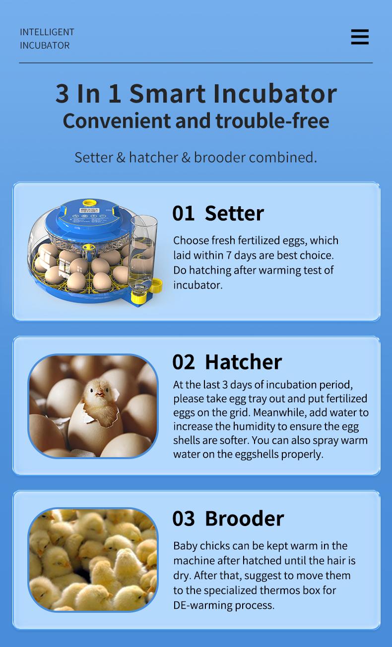 18 Egg Incubator for Hatching Eggs, Egg Incubators with Automatic Egg Turning, Temperature and Humidity Control, Egg Candler, Automatic Water Bottle Refill, Incubator for Chicken, Ducks, Goose