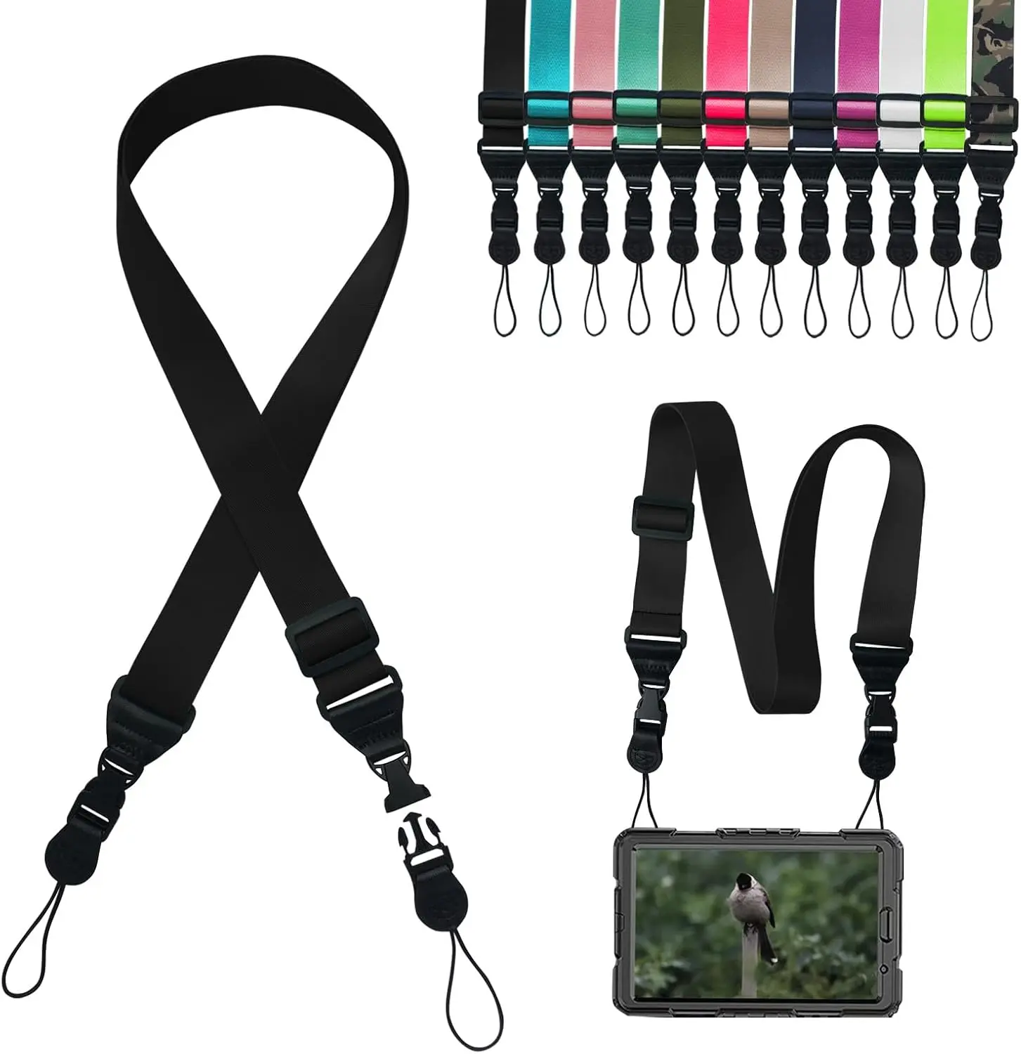 Adjustable Shoulder Strap:Comfortable for iPad Strap Nylon Neck Lanyard for iPad/Samsung Tablet Case,Camera Binocular Crossbody Laptop Luggage BagGift.