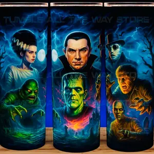 Universal  Monster 20 oz Tumbler - BPA Free, stainless steel, Leak proof, durable, with clear lid