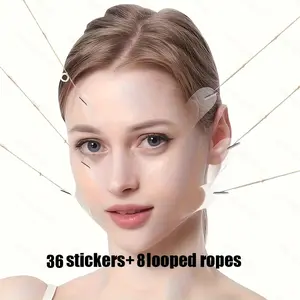 36-Patch Face Lifting Patches, Invisible Thin Facial Patches, Used for Skin Care on Chin, Neck, Eyes, Jawline and Cheek Areas. Suitable for Daily Care and Makeup Facial Care Tool. Reusable, Helps Tighten Skin, Gift for Mom, Suitable for Mother's Day.