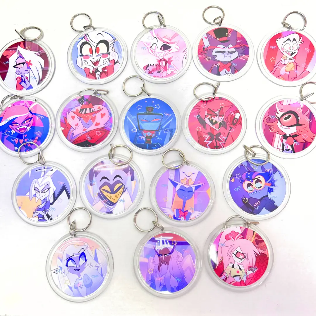 Hazbin Hotel Circle Keychains Hazbin Hotel Circle Keychains