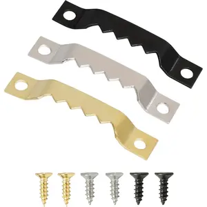 Small Sawtooth Picture Hangers with Screws - 50 Pack, Picture  Hooks  for  Photo Frames, Canvas, Artwork, Paintings and