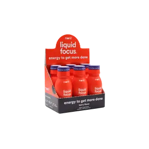 Liquid Focus by More Labs | Nootropic Energy Drink | 150mg Smart Caffeine + L-Theanine | Brain Booster Focus & Productivity Supplement | L-Carnitine, Mucuna Pruriens, Panax Ginseng, B-Vitamins | Berry Flavor | 6/12/24 Pack | Sugar-Free, Vegan, Dairy-Free