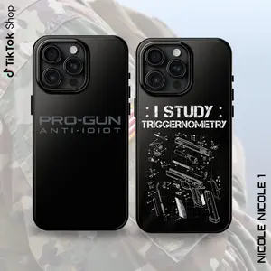 Pro-Gun Anti-Idiot Phone-Case, Industrial Concept Artwork Cover, 17 Air Pro Max