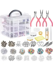Jewelry Making Kit, Tools, Pliers, Beading Wire, Beads, Accessories, DIY Jewelry Making, Necklace, Earring, Bracelet Repair