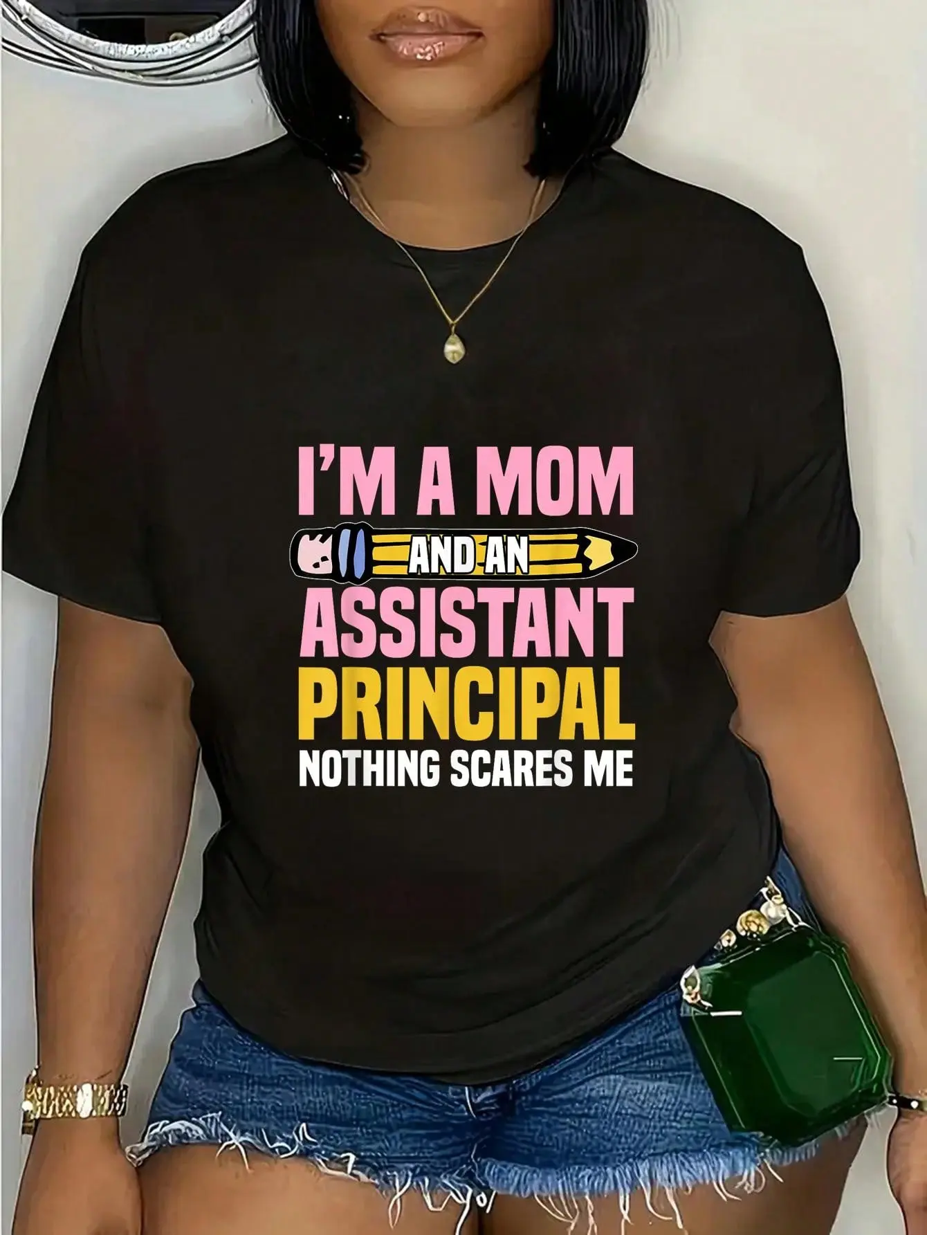 100% Cotton Assistant Principal Vice-Principal Headmasters Mother's Day T-Shirt Casual Short Sleeve Shirt