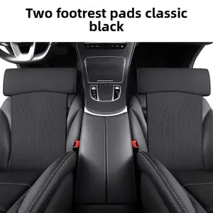 2pc Leg Extender Drag Fleece Support Leather Driving Cotton Extended Modified Memory Seat Leg Car Seat Cushion