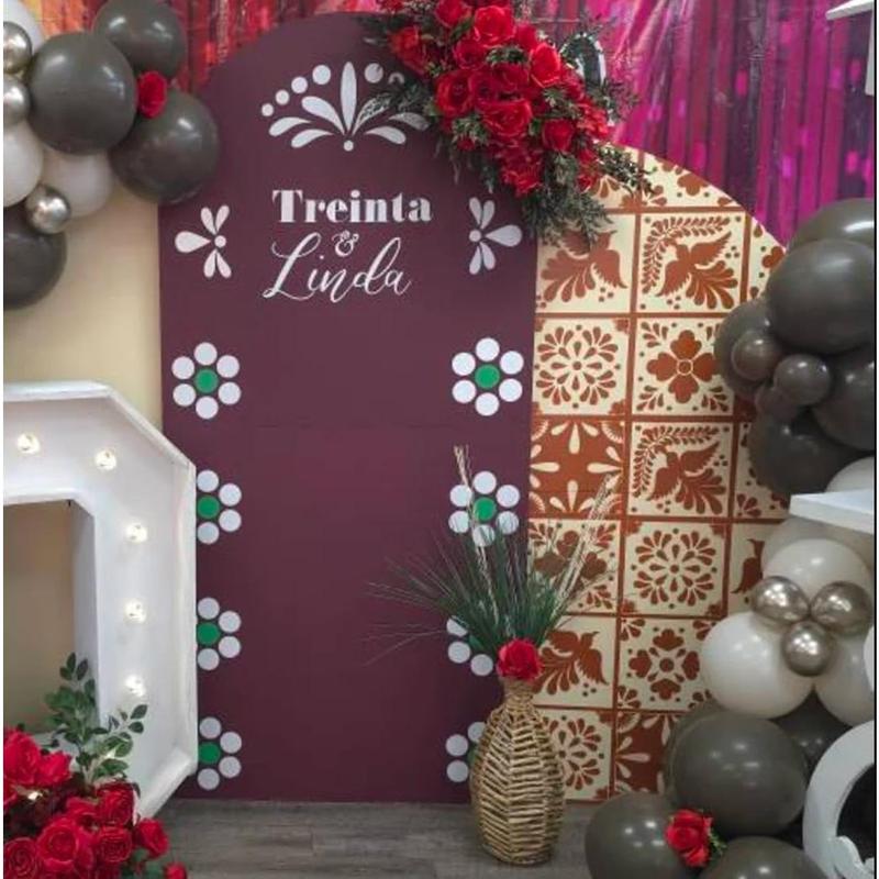 Talavera Stencil  Tile Stencil 8inch Floral Folk Mexican Stencils for Painting on Wall Floor Furniture   Decor