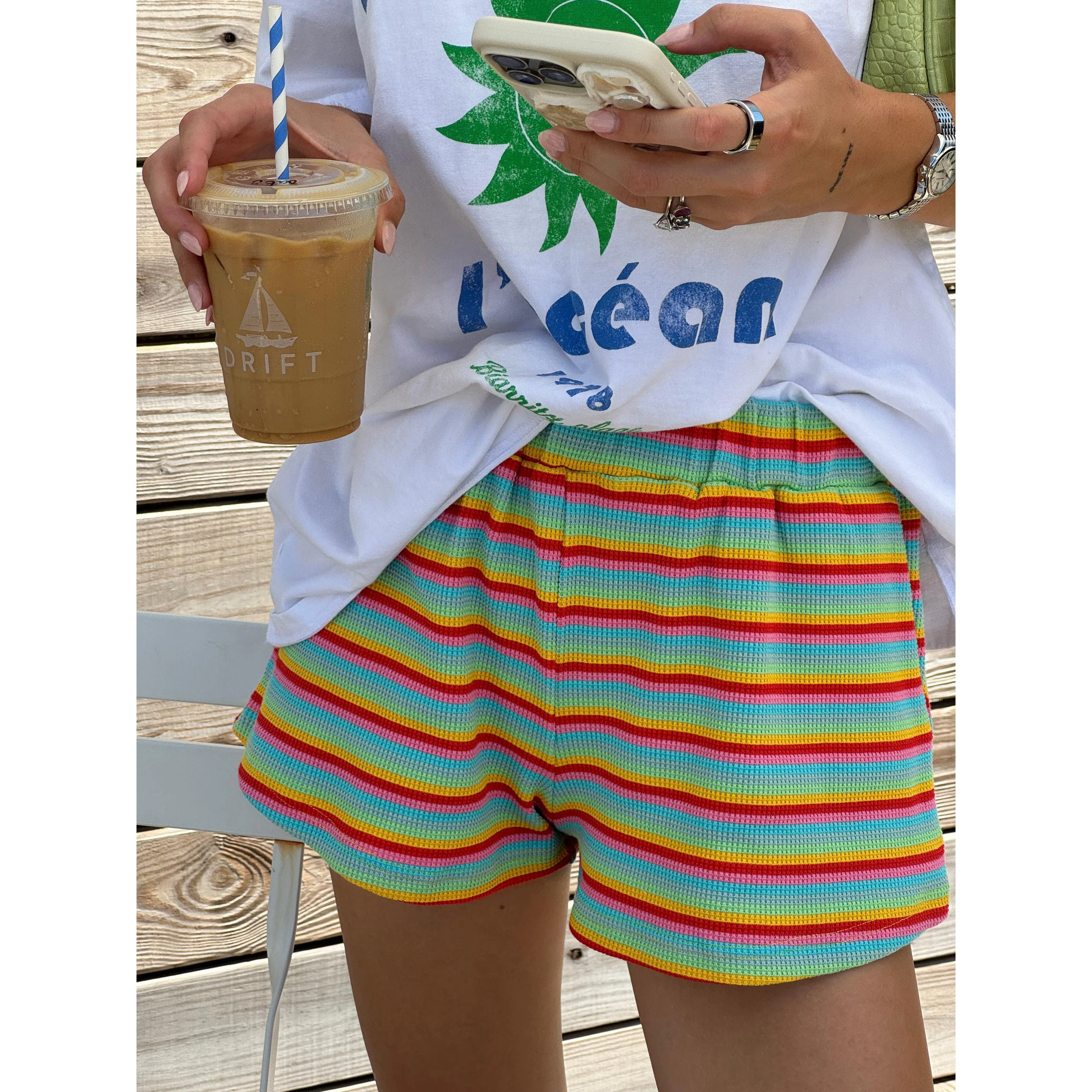 Bria Rainbow Knit Shorts