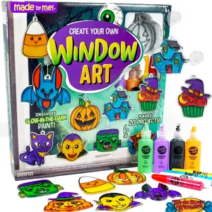 Create Your Own Halloween Window Art - DIY Craft Kit for Festive Party Supplies