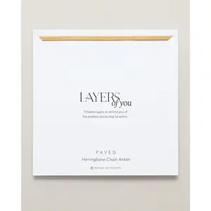 Paved Herringbone Chain Anklet