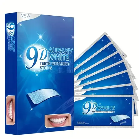 9D Teeth Brightening Strips, 7/14/21/42 Pairs Deep Cleaning Teeth Strips, Teeth Brightener Strips, Daily Oral Care Products for Men & Women, Teeth Stain Cleaner, Whitening Teeth Strips, Teeth Whitener
