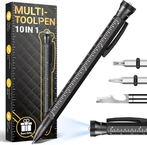 DMH Multi-Tool Pen 10-in-1 Versatile Gadget with 9 Hidden Tools Ideal Gift for Men Women Perfect Stocking Stuffer Birthday Present Unique Utility Tool for Home Office Outdoors