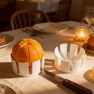 A Minimalist Orange Slicer with a Convenient Separation Design, Made of Food-Grade Plastic, Perfect for Family Meals, Gatherings with Friends, And Kitchen Prep. Ideal for Food Enthusiasts And Homemakers
