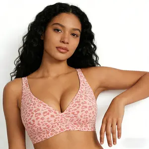 Leopard Jelly Wireless Push Up Bra 1PCVDay Deals- Seamless Deep V Bralette for Women | ComfyT-Shirt Bra for Everyday Wear (S-2XL)