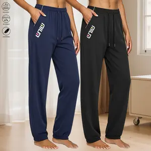 Women’s casual long pants with cuffs, suitable for yoga and everyday wear; women’s clothing, summer apparel