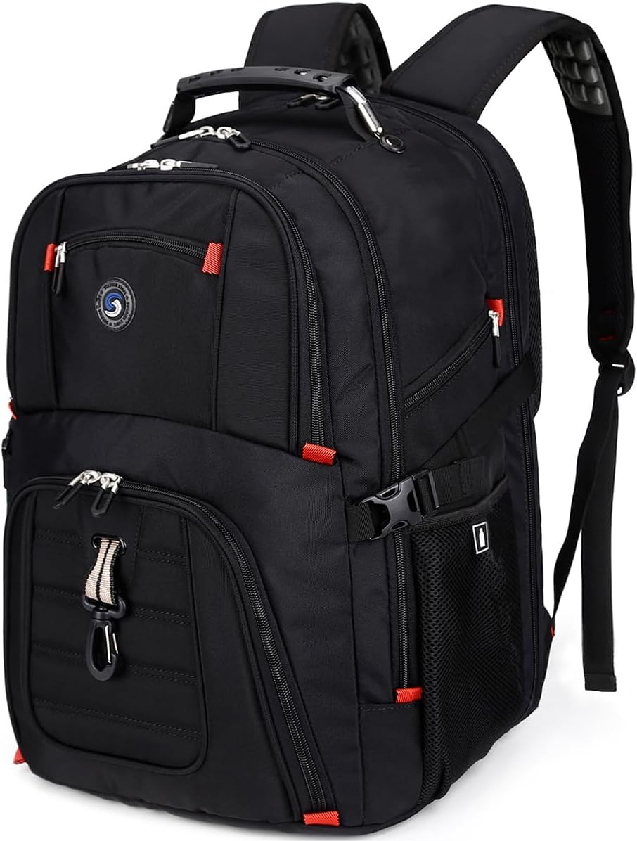 50l air travel backpack on airplane AREYTECO Backpack, Expandable Large Carry for Men Women It fits large laptops up to 18.5 inches and features multiple compartments including a laptop compartment Backpack as carry-on baggage :