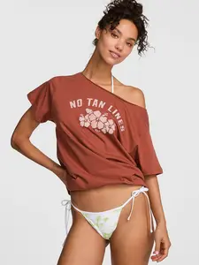 PINK Campus Cotton™ Off-The-Shoulder Tee PINK Campus Cotton™ Off-The-Shoulder Tee