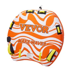 VEVOR Towable Tubes for Boating, 1-2 Riders Inflatable Towable Tube for Boat to Pull, 340lbs Capacity Boat Tubes and Towables for Water Sports - with Fins, Double-Stitched Nylon Cover & Padded Handles