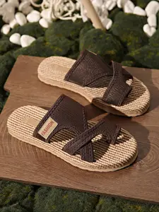 Summer Women's Bohemian Cross Band Espadrille Sandals, Breathable Flat Beach Casual Shoes, Canvas Ankle Wrap Walking Sandals, EU36-43 Sizes