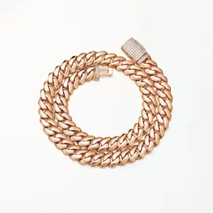 18k Rose gold alloy Cuban necklace