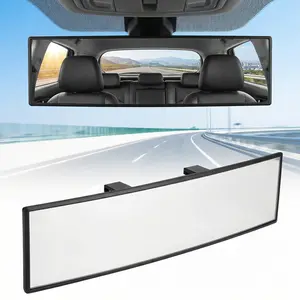 Amiss Car Rearview Mirror 11 Inch Panoramic Wide Angle Anti Glare Clip on Auto Rear View Mirror HD Clear Convex Surface Car Interior Accessories Universal for SUV Truck Van