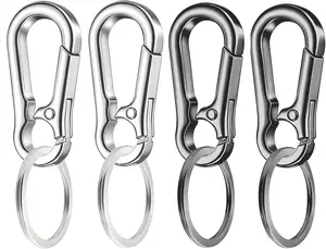 4 Pack Keychain, Metal Key Chain, Sturdy Key Ring, Key Rings Key Organizer Keychain Clip Key Chains for Men Women