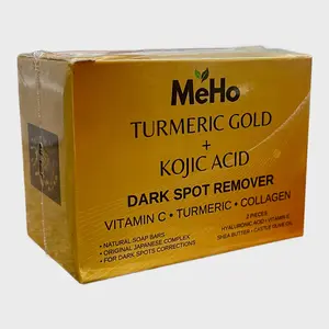 Meho Skin Brightening Soap- Pack of 2 bar with mesh sponge & soap dish