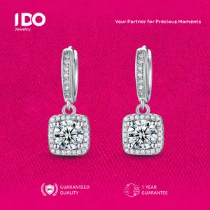 [Live Sale] E01 Platinum Coating Moissanite Aster Earring I DO Jewelry Women Accessories Elegant Beautiful Luxury Adjustable Beautiful and Luxurious No Fade No Rust with 1 Year Guarantee Passed Diamond Selector